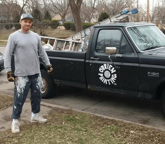 Brendan O'Brien with his truck
